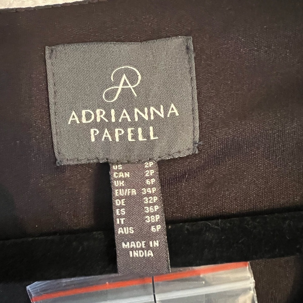 Adrianna Papell Dress Black Cocktail Rhinestone 2P - Picture 4 of 4